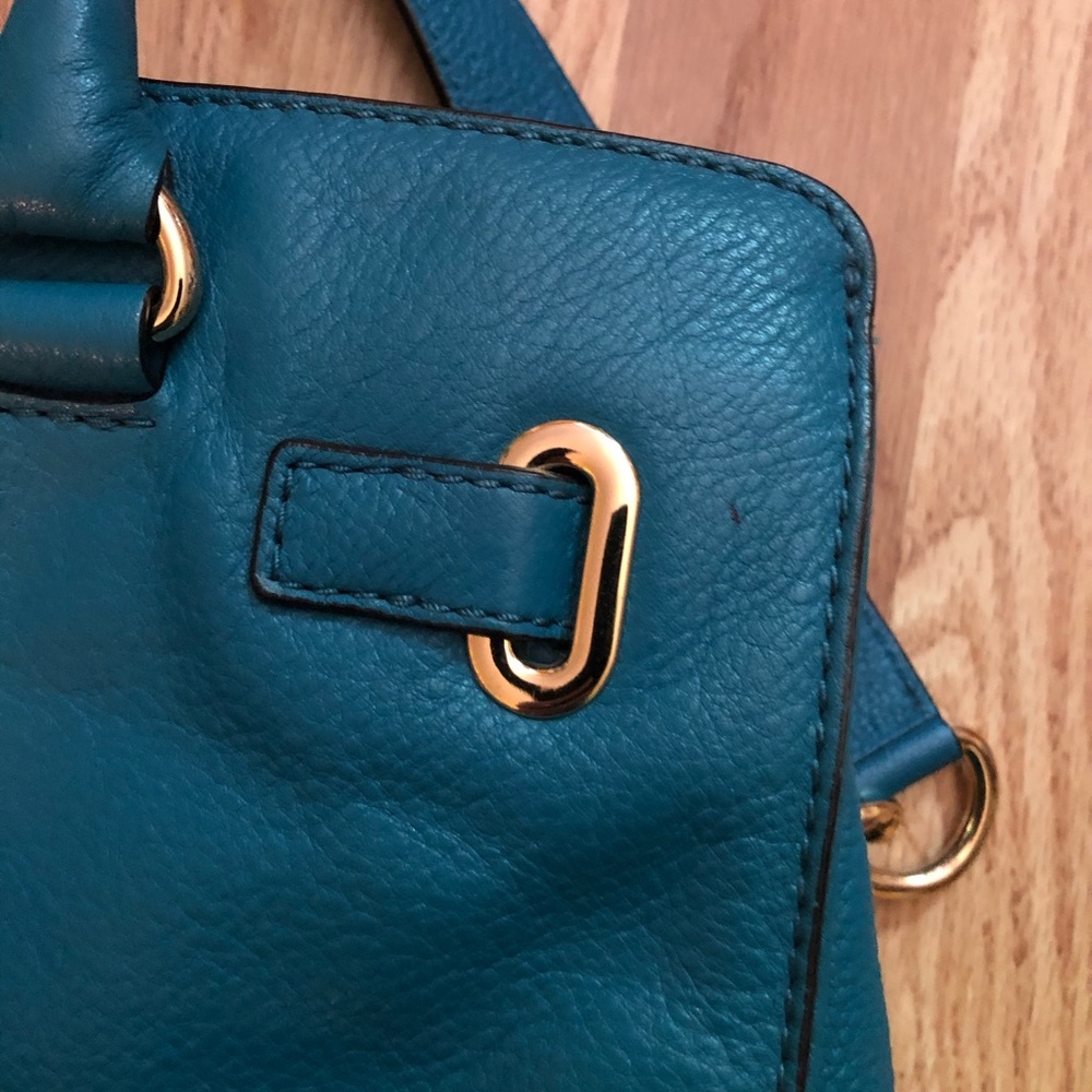 Michael Kors Teal Hamilton Satchel Bag - Picture 14 of 15